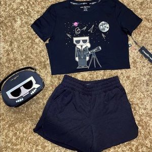 SMALL KARL LAGERFELD SHORT/SHIRT SET